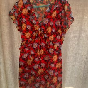 Hawaiian print dress